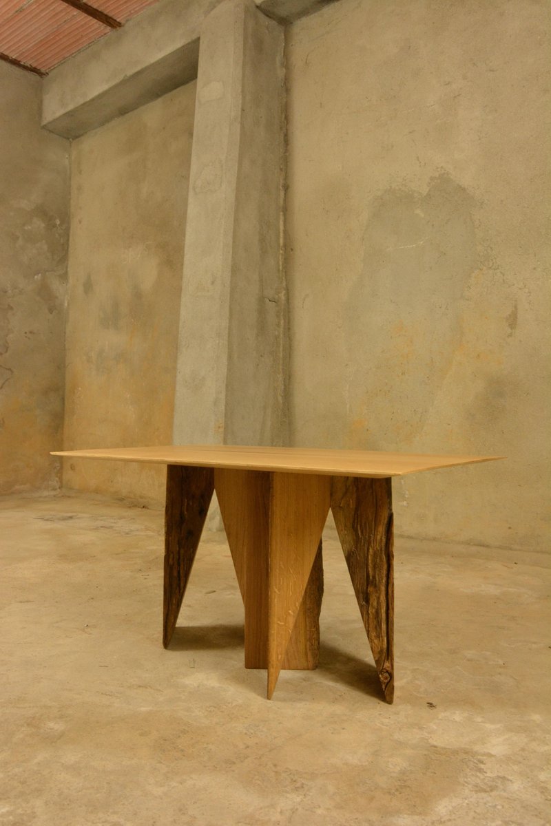 Ancient Normandy Oak New Designed Side Table by Timothée Musset