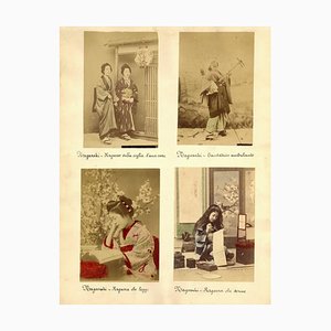 Ancient Portraits of Women from Nagasaki - Hand-Colored Albumen Print 1870/1890 1870/1890-ZCI-760781