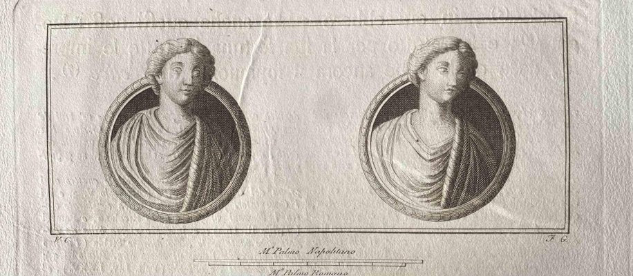 Ancient Roman Busts, Original Etching, End of 18th-Century-ZCI-1318128