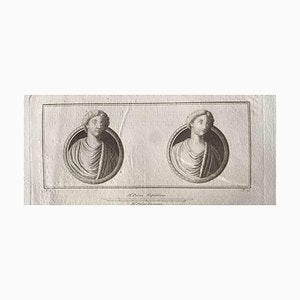 Ancient Roman Busts, Original Etching, End of 18th-Century-ZCI-1318128