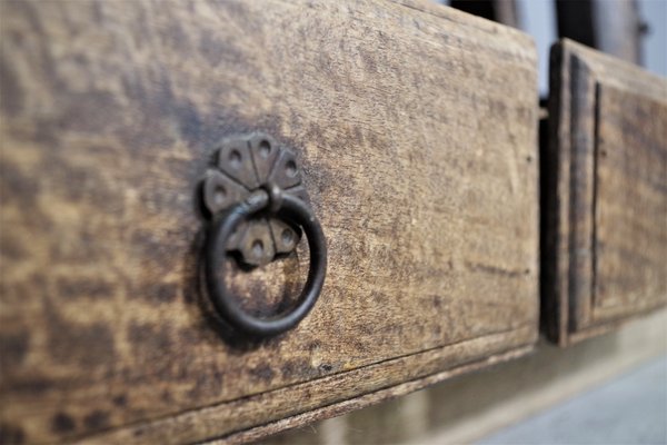 Ancient Shelving in Indian Teak Wood-KNM-1093706