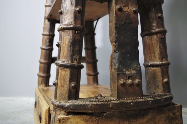 Ancient Shelving in Indian Teak Wood-KNM-1093706