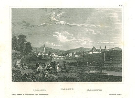 Ancient View of Florence, Original Lithograph, 1850s-ZCI-1183878