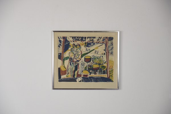 Anders Fogelin, Komposition, 1974, Color Lithograph, Framed-ZAA-1091549