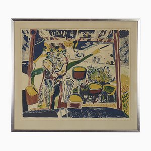 Anders Fogelin, Komposition, 1974, Color Lithograph, Framed-ZAA-1091549