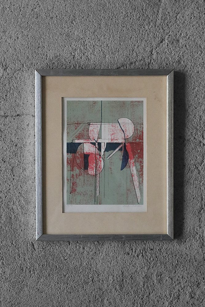 Anders Österlin, Composition, Color Lithograph, 1950s, Framed-ZAA-1749782