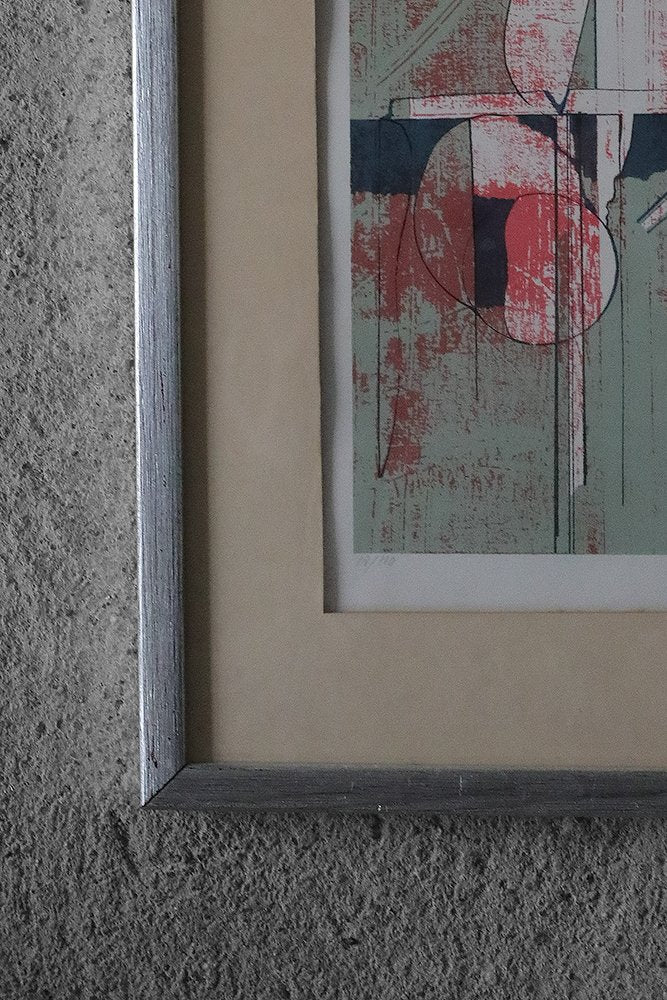 Anders Österlin, Composition, Color Lithograph, 1950s, Framed