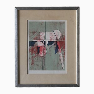 Anders Österlin, Composition, Color Lithograph, 1950s, Framed-ZAA-1749782