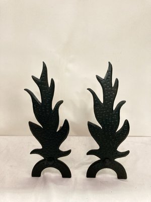 Andirons in Cast Iron, 1950s, Set of 2