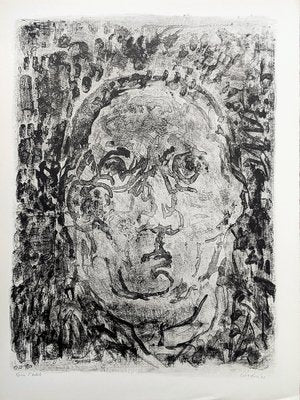 André Cottavoz, Self-Portrait, 1961, Lithograph-NRC-1703558