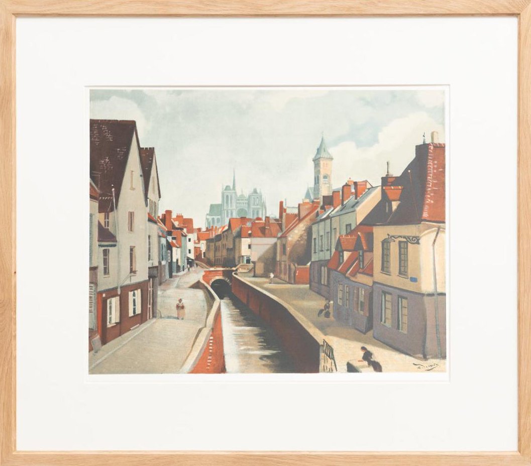 André Derain, Amiens, 1970s, Color Lithograph, Framed