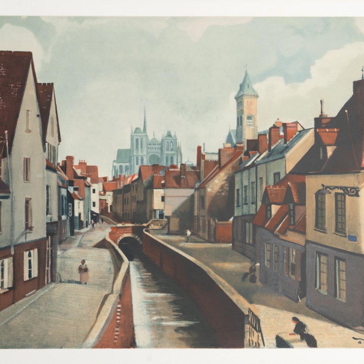 André Derain, Amiens, 1970s, Color Lithograph, Framed