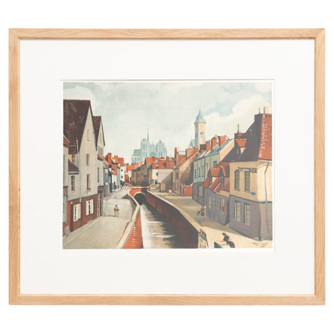 André Derain, Amiens, 1970s, Color Lithograph, Framed