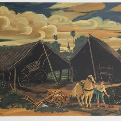 André Derain, Les Deux Hangars, 1970, Color Lithograph-WM-1190577