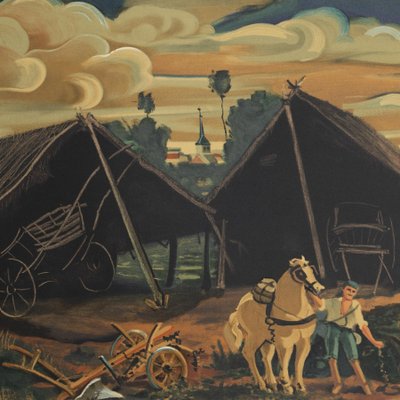 André Derain, Les Deux Hangars, 1970, Color Lithograph-WM-1190577