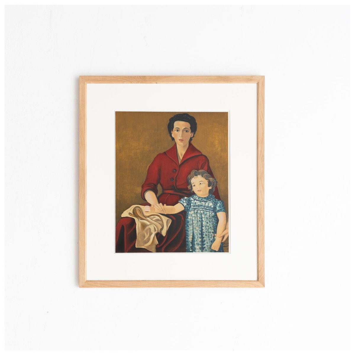 André Derain Portrait of Denise and Claire, 1970, Color Lithograph, Framed