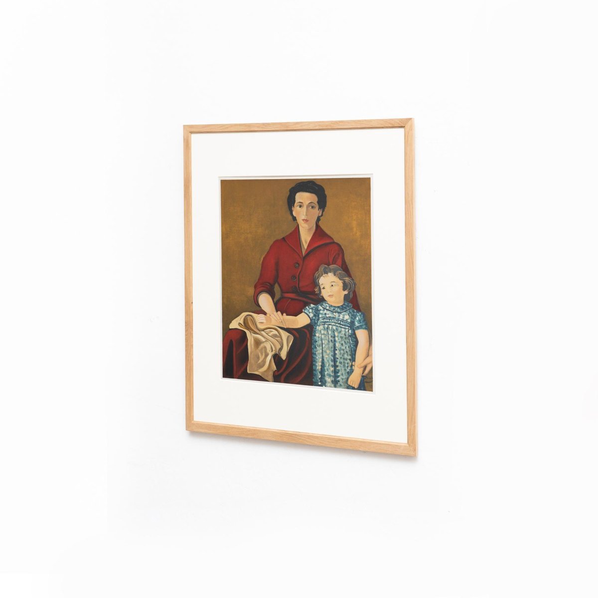 André Derain Portrait of Denise and Claire, 1970, Color Lithograph, Framed