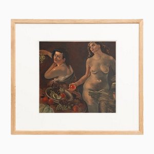 André Derain, Two Nude Women and Still Lifeless Nature, 1970s, Lithograph, Framed-WM-1278666