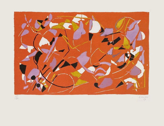 André Lanskoy, Composition abstraite XVI, 1959, Lithograph on BFK Rives Paper