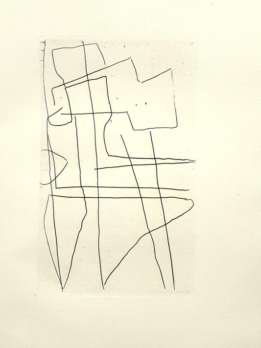 André Lanskoy - Composition - Original Etching 1960