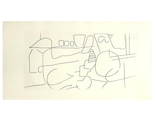 André Lanskoy - Composition - Original Etching 1960