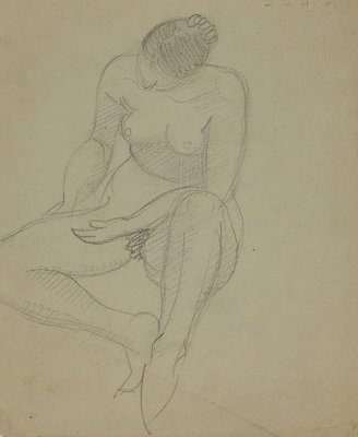 André Meaux Saint-Marc, Naked Woman, Original Pencil, Early 20th Century-ZCI-893198