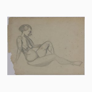 André Meaux Saint-Marc, Naked Woman, Original Pencil, Early 20th Century-ZCI-893200