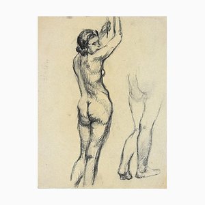 André Meaux Saint-Marc, Nude Woman, Pencil on Paper, Early 20th Century-ZCI-852372