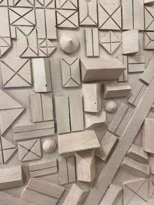 André Pailler, Carved Abstract Geometric Composition, 1970, Wood-FGA-2041586