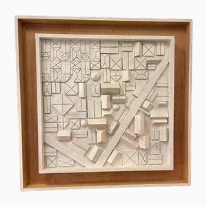 André Pailler, Carved Abstract Geometric Composition, 1970, Wood-FGA-2041586