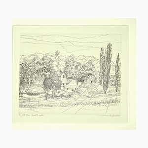 André Roland Brudieux, Landscape, Etching, 1970s-ZCI-871721