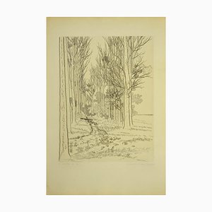 André Roland Brudieux, Landscape, Original Etching, 1960s-ZCI-812046