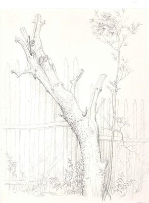 André Roland Brudieux, Saint Moreil, Pencil Drawing, 1960s-ZCI-871410