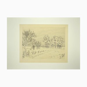 Andre Roland Brudieux - the Snow - Original Etching - Mid-20th Century-ZCI-849326