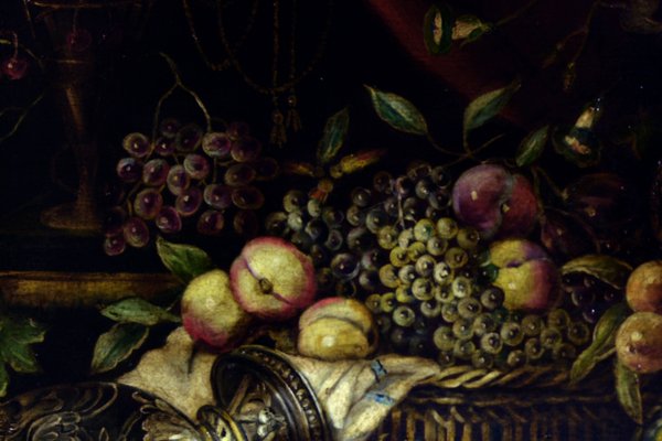 Andrea Marinell, Large Still Life with Fruits, Oil on Canvas, 1980s, Framed-VHF-2040488