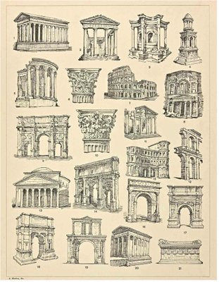 Andrea Mestica, Decorative Motifs: Roman Styles, Chromolithograph-ZCI-1760414