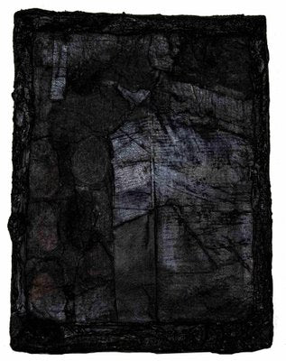 Andrea Nurcis, Black Composition, Mixed Media on Canvas, 1987-ZCI-1762126