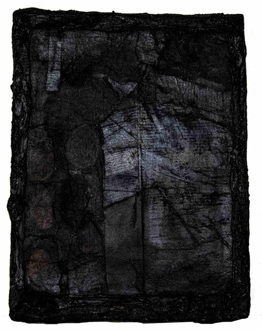 Andrea Nurcis, Black Composition, Mixed Media on Canvas, 1987