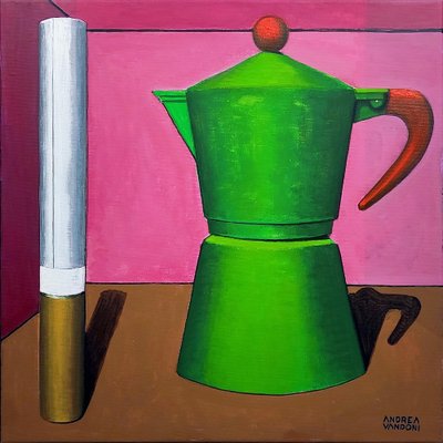 Andrea Vandoni, Coffee and Cigarette 6, 2023, Acrylic on Canvas-CHG-2030946