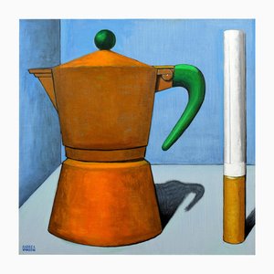 Andrea Vandoni, Coffee and Cigarette 8, 2023, Acrylic on Canvas-CHG-2030949