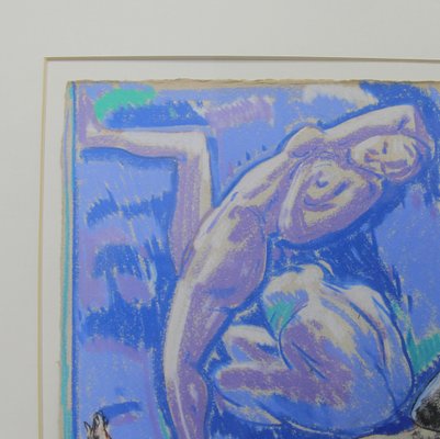 Andrés Barajas, Figures, 1990s, Oil Pastel on Paper-NE-1371880