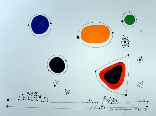 Andrzej Fogtt, Sky Above Kuraszewo, 2002, Ink & Acrylic & Paper-XHG-2016572