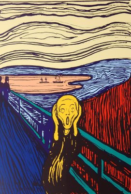 Andy Warhol After Munch, The Scream in Orange, 20th Century, Lithograph-MTD-1400007