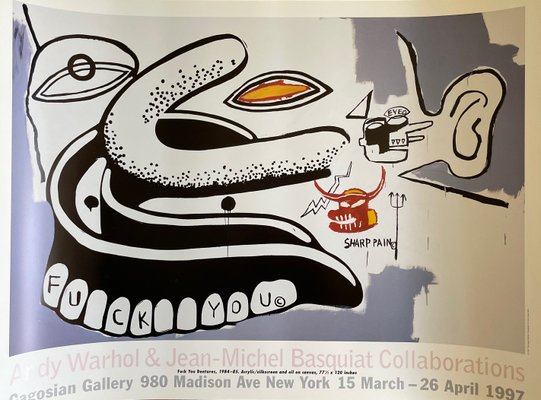 Andy Warhol & Jean-Michel Basquiat, F You Dentures, 1997, Exhibition Poster-WBT-2040992