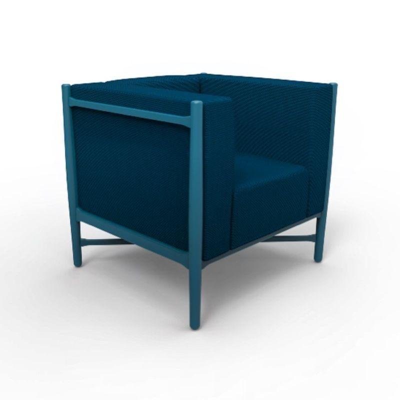 Angel Blue Lacquered Loka Armchair by Colé Italia