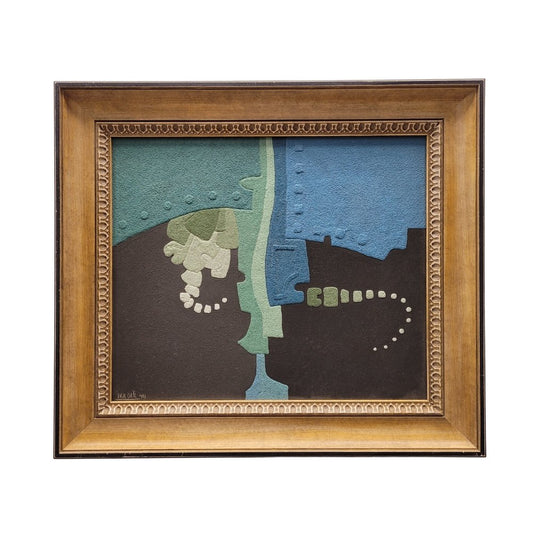 Ángel Cuesta, Abstraction, 1989, Acrylic Painting, Framed