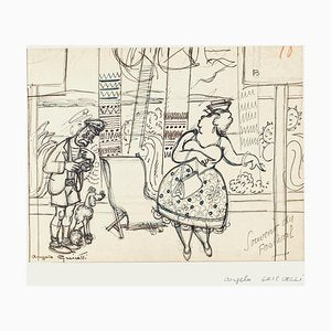 Angelo Griscelli, the Memory of the Festival, 20th Century, Original Drawing-ZCI-792550