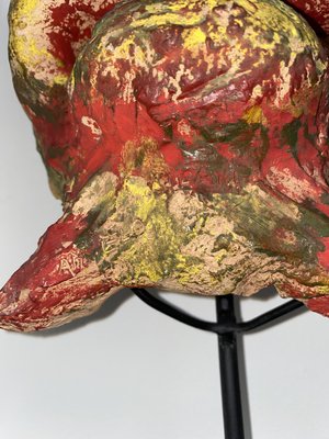 Angelo Méani (1906-1977), Art Brut Sculptures, 46cm, Painted Terracotta, Set of 3-NRK-2021770