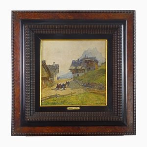 Angelo Pavan, Mountain Landscape Painting, 1920s, Oil on Panel, Framed-MLN-1361770