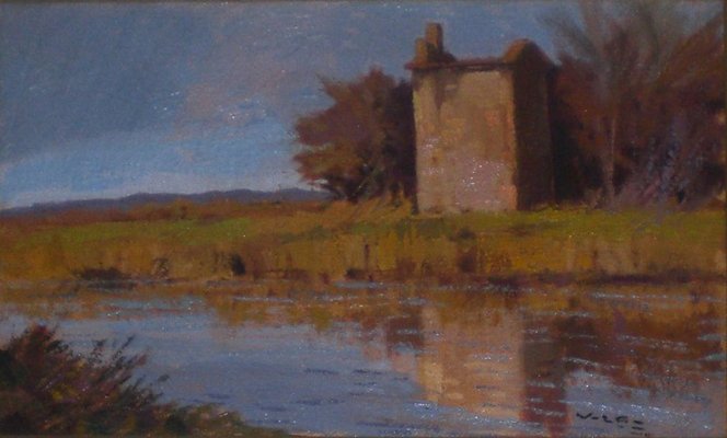 Angiolo Volpe, The Pond, Oil on Canvas-KHH-1243717